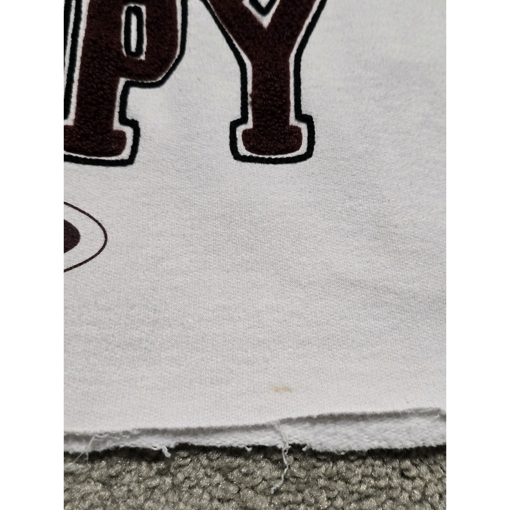 Cropped Snoopy Peanuts‎ Sweatshirt Womens XL Graphic 1950 Athletic Sweater - Picture 9 of 15
